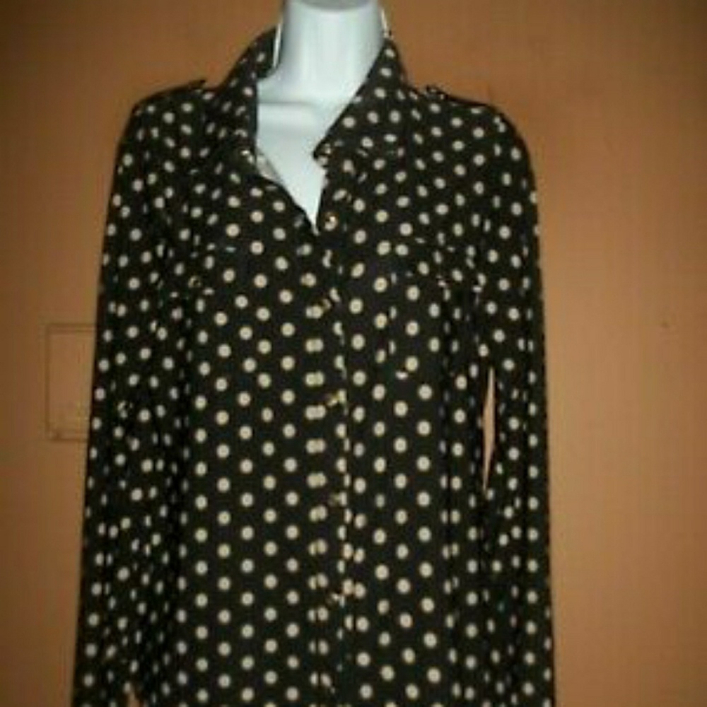 LS1 BCBG Maxazaria PX-LARGE black/tan knit long sleeve